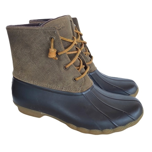 SPERRY Saltwater Olive Green Duck Boots
waterproof Womens size 9.5 - Picture 1 of 10